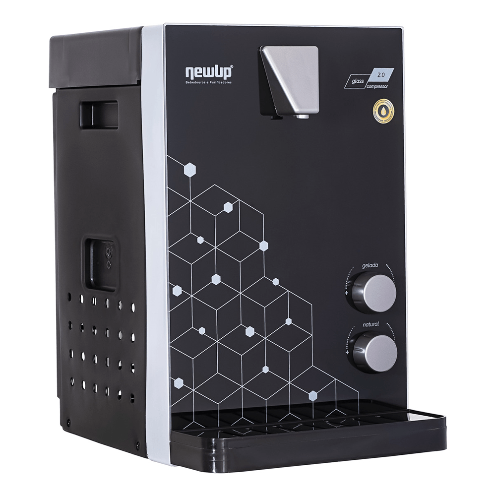 Purificador de água NewUp Infynit Glass Compressor, preto