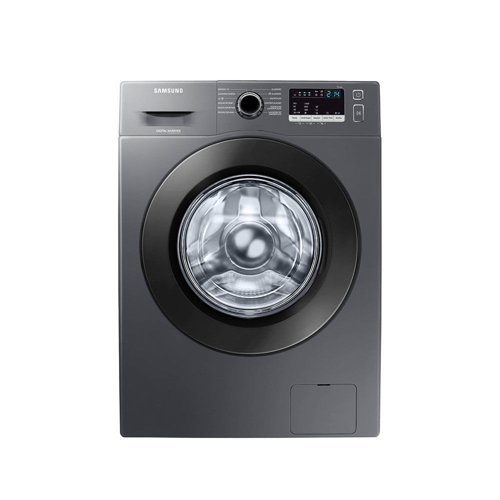 Lavadora de Roupas Automática Samsung 11KG WW4000 Digital Inverter WW11J4473PX Inox Look