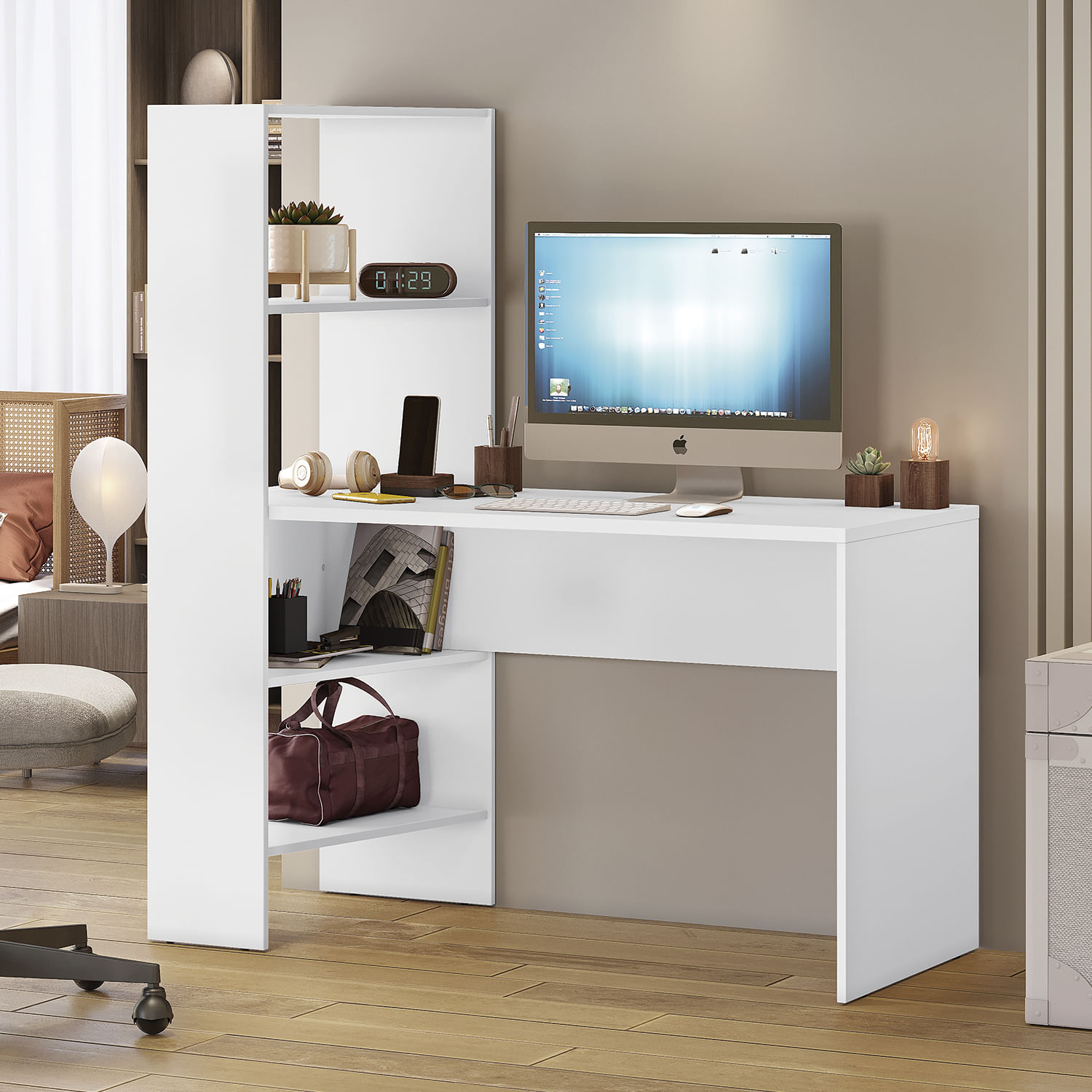 Escrivaninha Notável Office Branco NT2105
