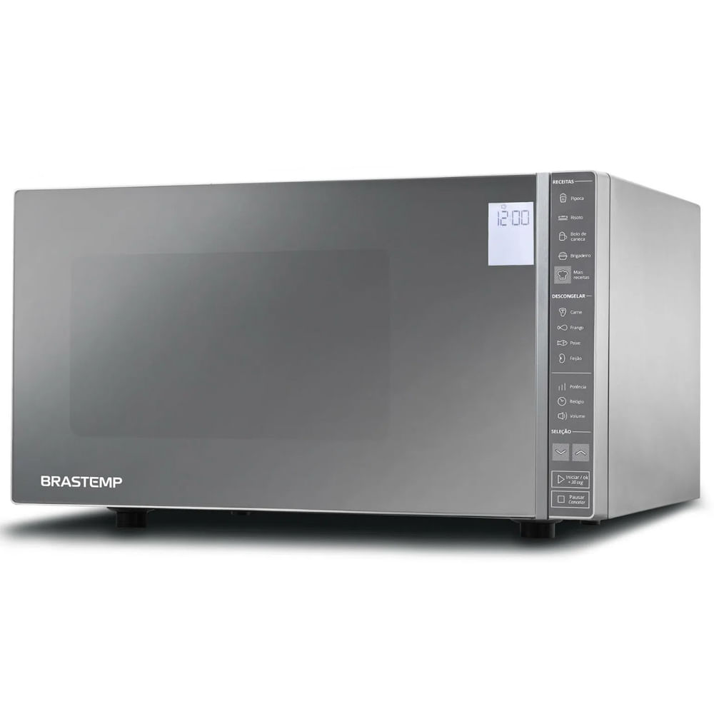 Forno de Micro-ondas Brastemp BMS45CR, 32 Litros, Espelhado com Display LCD
