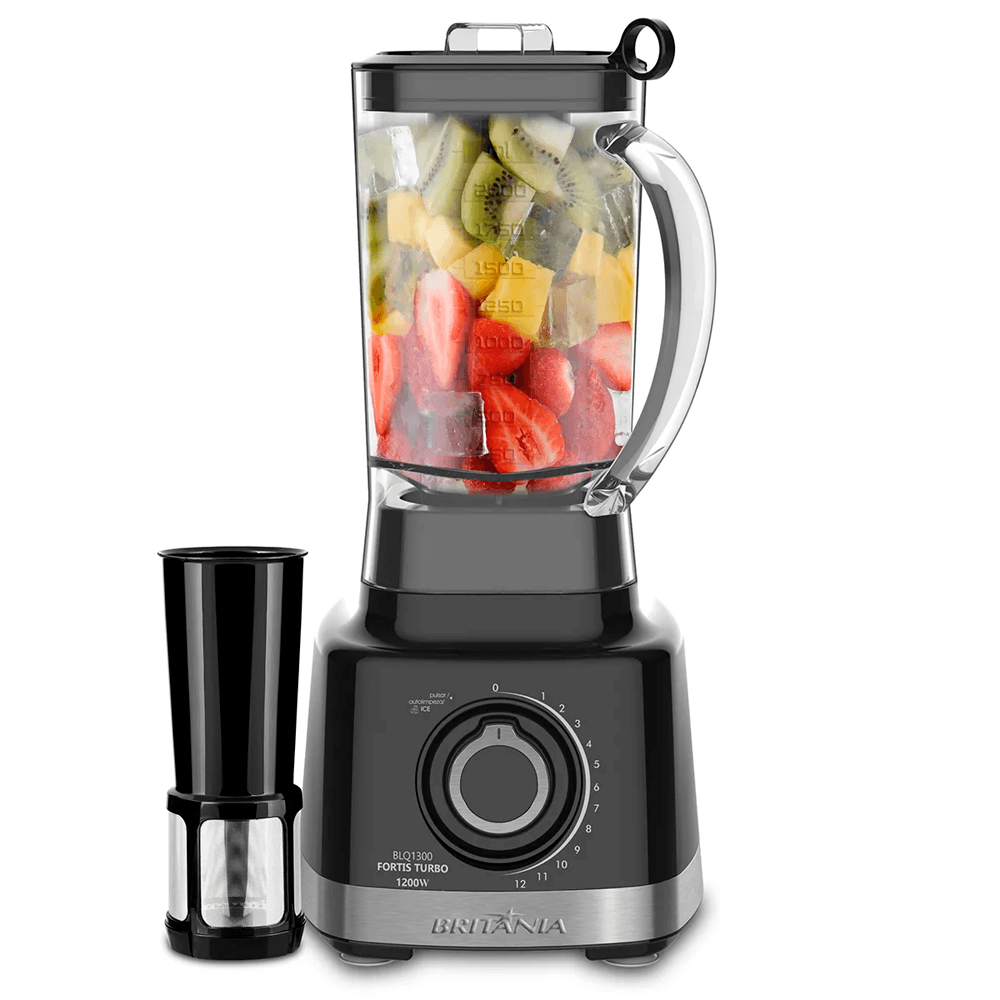 Liquidificador Britânia BLQ1300P Fortis Turbo 1200 W 3 L Preto