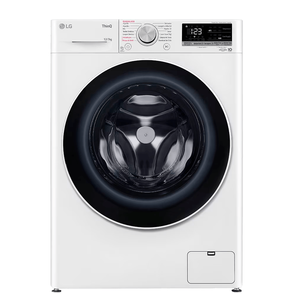Lava e Seca LG Smart 12kg com Inteligência Artificial Branco CV5012WC4