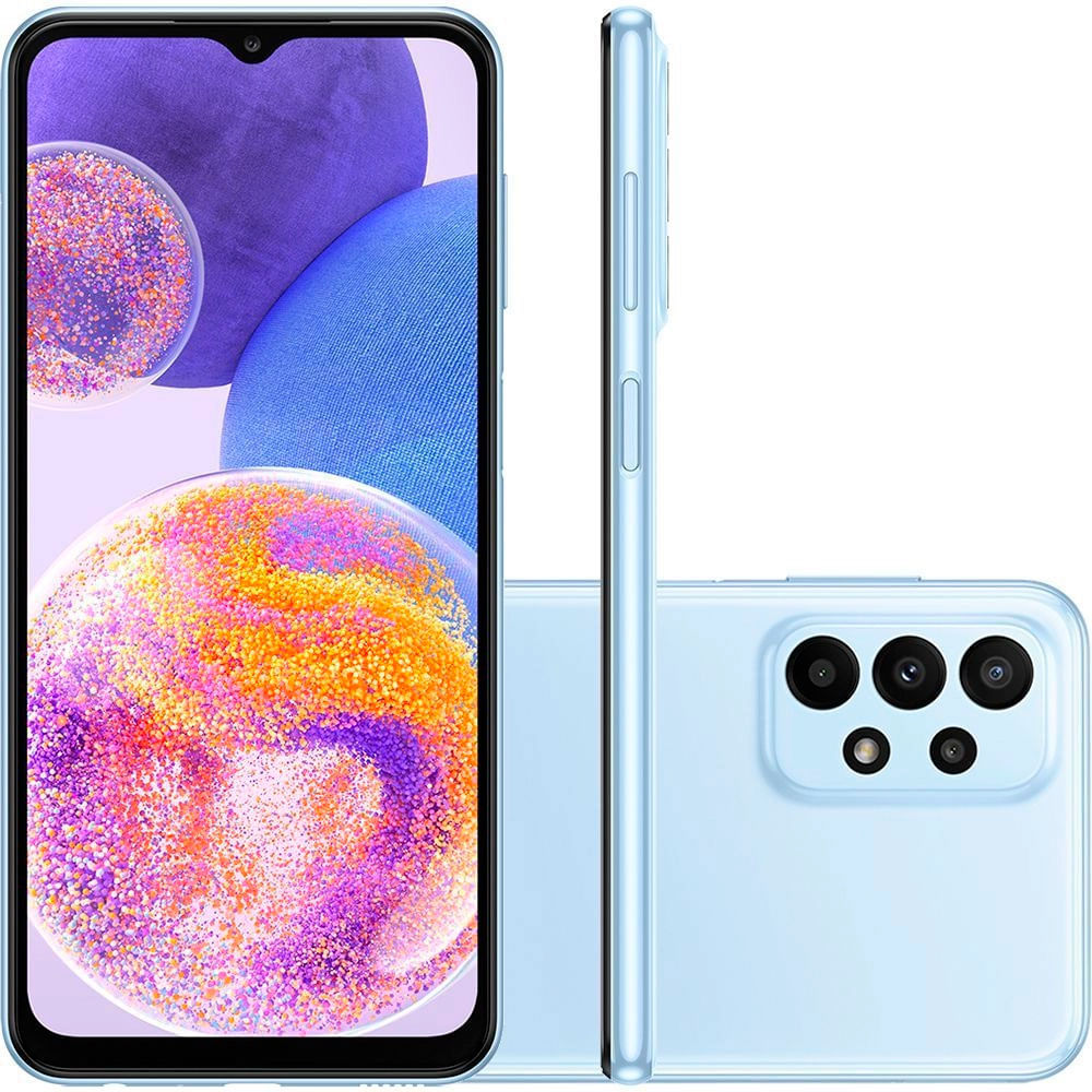 Smartphone Samsung Galaxy A23 Tela de 6.6" 128 GB 4 GB RAM Bateria 5000mAh, NFC, Samsung Pay e Estabilizador Óptico