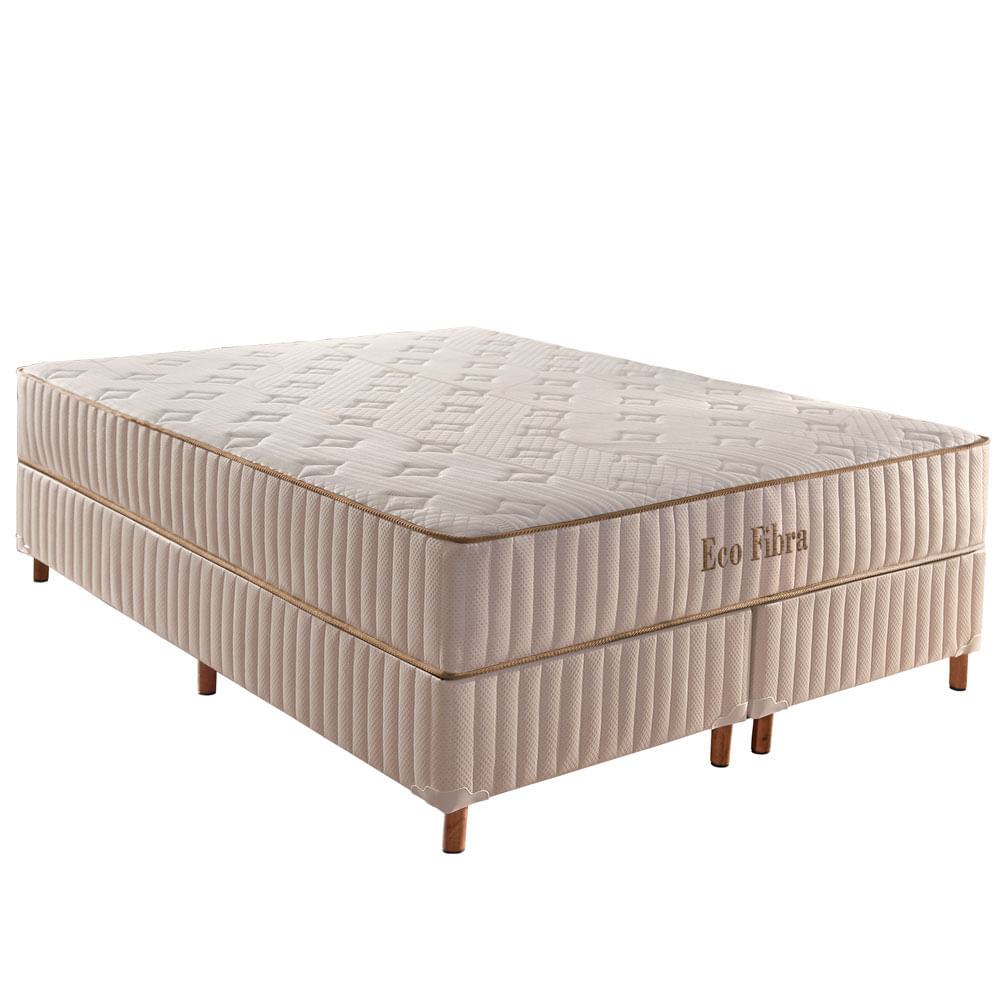 Conjunto Base Box + Colchão de Casal Queen Ecofibra Paropas 158x198cm