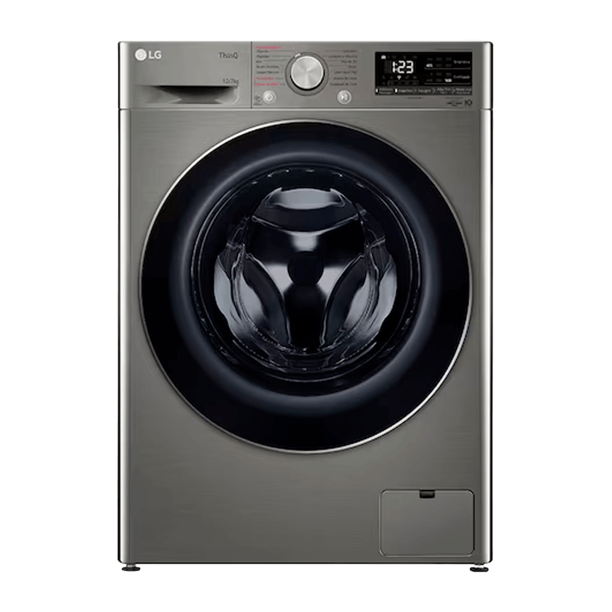 Lava e Seca LG Smart 12kg com Inteligência Artificial Inox Look CV5012PC4