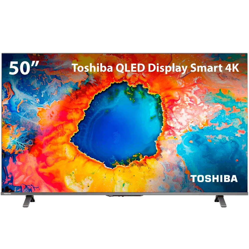 Smart TV 50" Toshiba QLED 4K TB034M Google TV Dolby Atmos