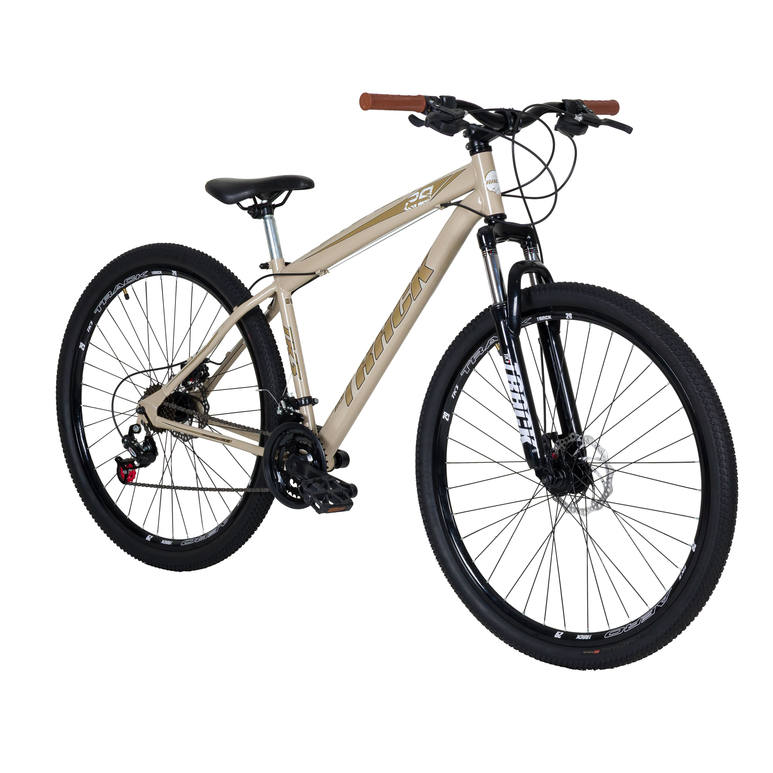 Bicicleta Track Bikes NINER Aro 29 com Freio a disco 21 marchas Bege/Dourado