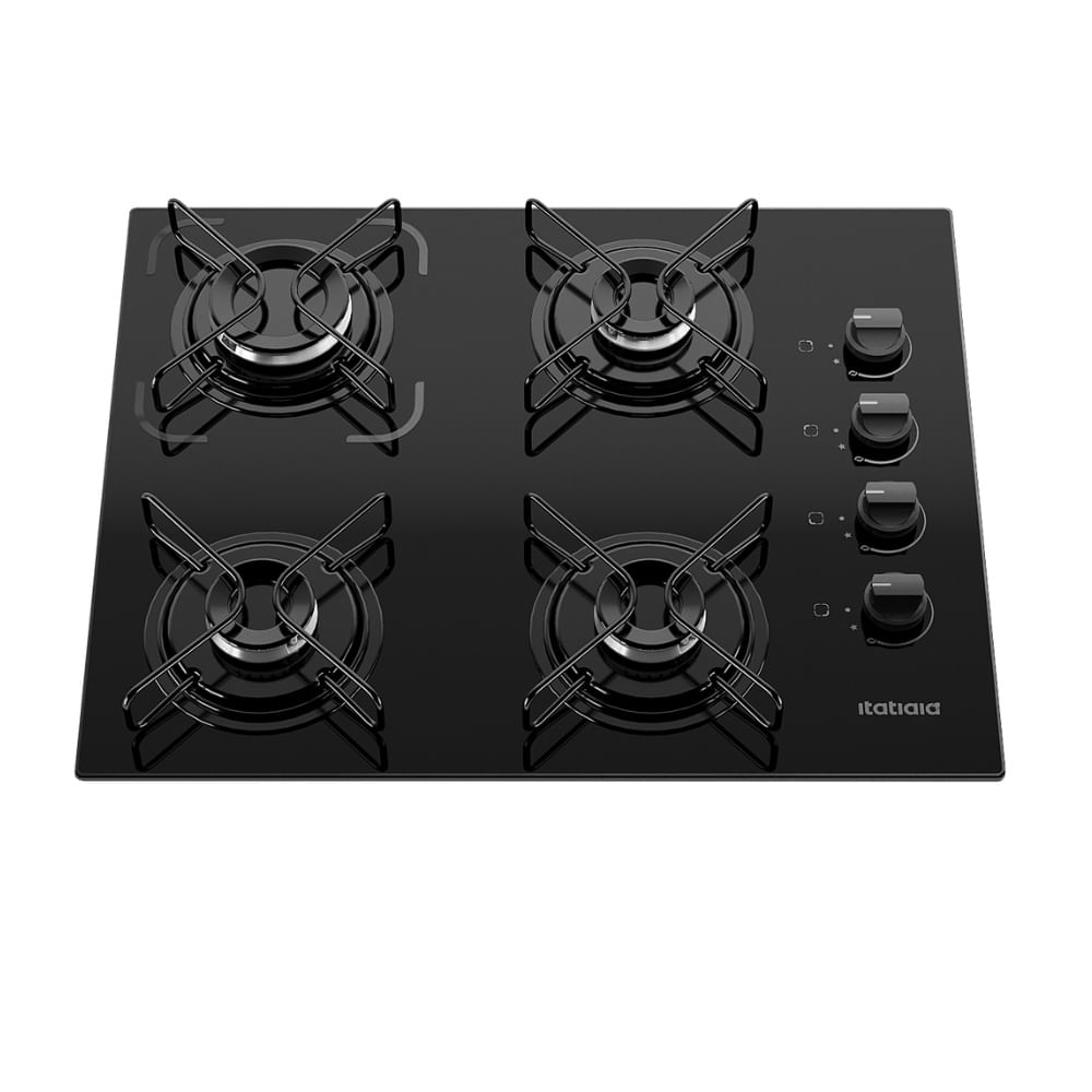Cooktop Itatiaia 4 Bocas com Vidro Temperado e Acendimento Automático Essencial