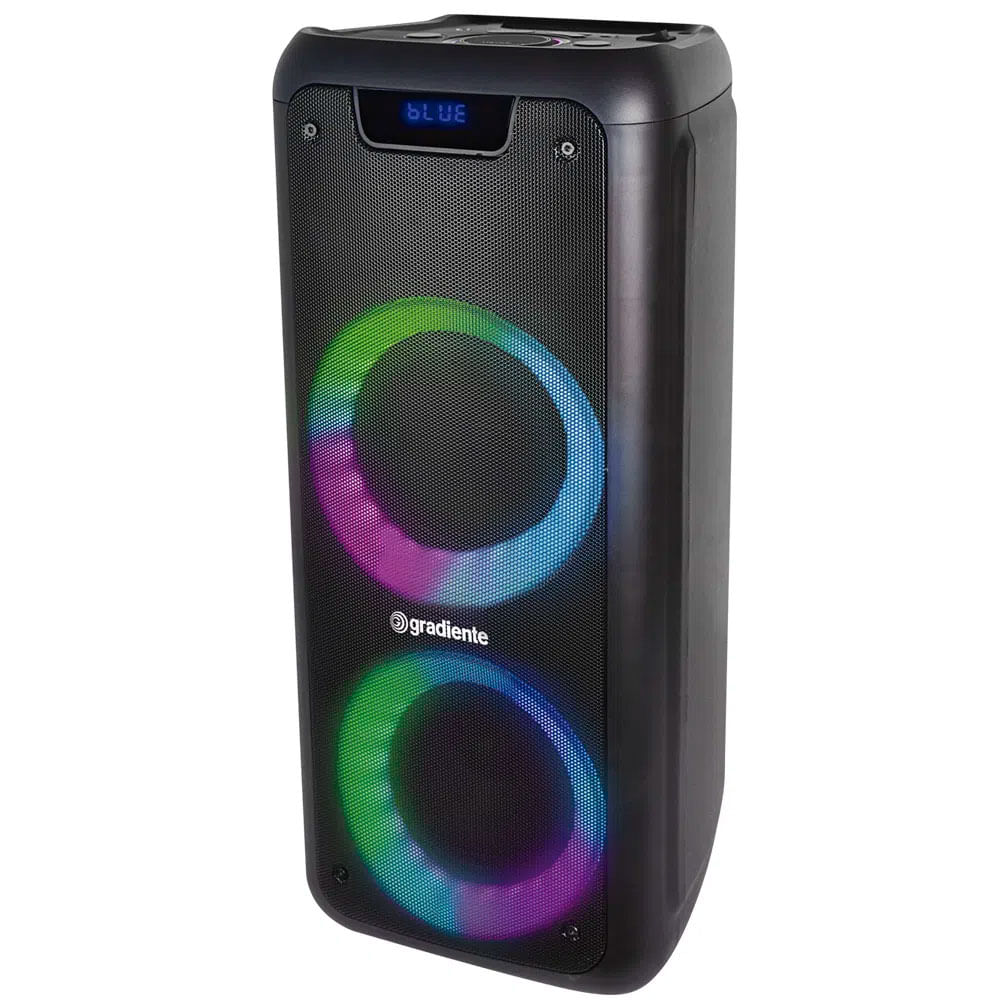 Caixa Amplificada Gradiente GCA201 Extreme Colors Bass Boom 400 W Bluetooth, Rádio FM, USB