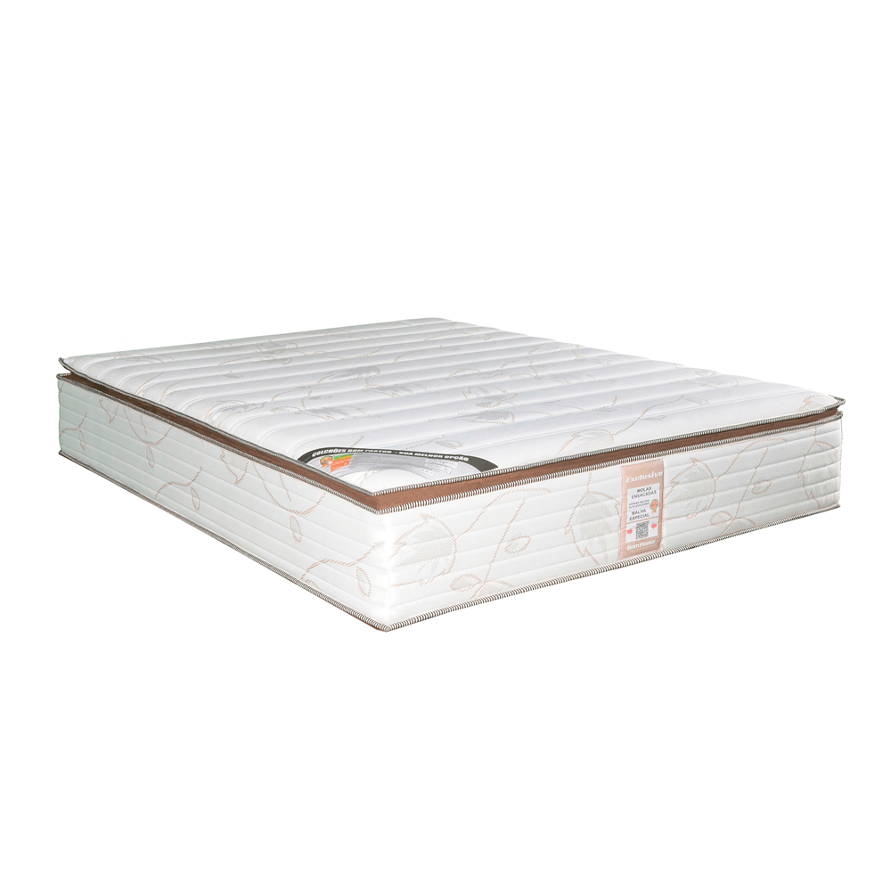 Colchão Casal Exclusive D26 Super Pillow Top Flex Bom Pastor 138x188x32cm