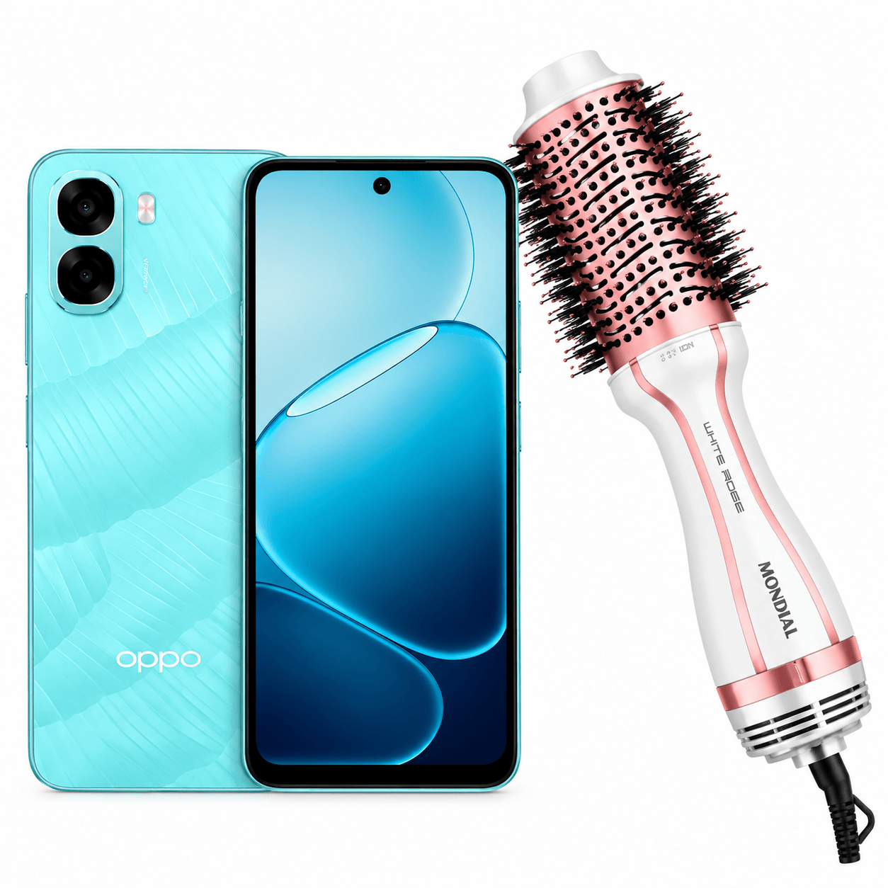 Combo Smartphone Oppo A6x 4G 128 GB com Escova Secadora 3 em 1