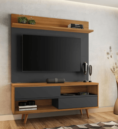 Painel NT 1185 e Rack NT1180 Para TVs de 50” Notável Móveis