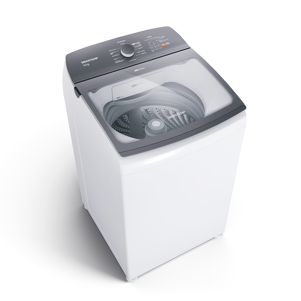 Máquina de Lavar Brastemp 14Kg Branca com Ciclo Antibolinha Ciclo Edredom Ciclo Tira Manchas Advanced BWK14AB 110V e 220V