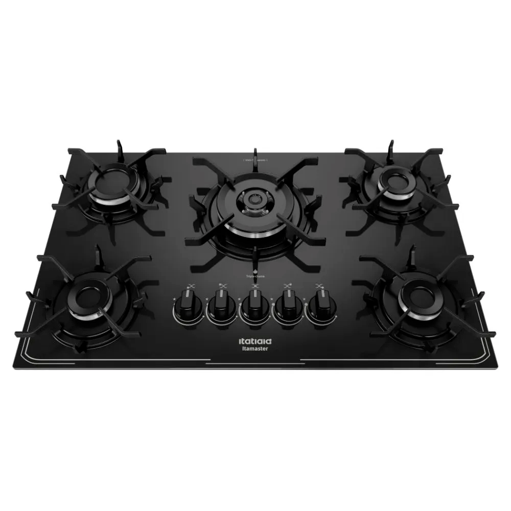 Cooktop 5 Bocas Itatiaia Itamaster com Mesa de Vidro e Acendimento Automático