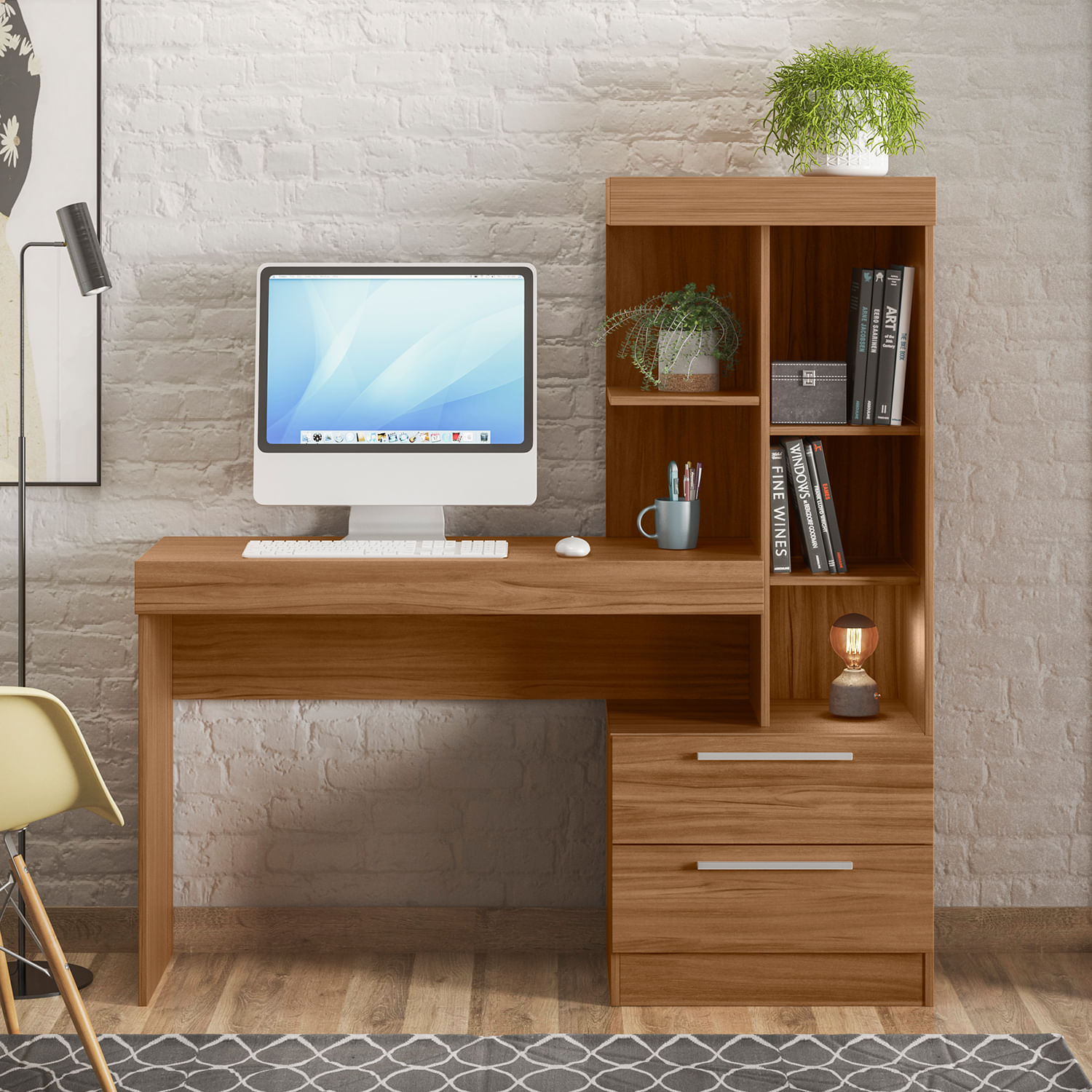 Escrivaninha Notável Office com Nicho Freijó Trend NT2010