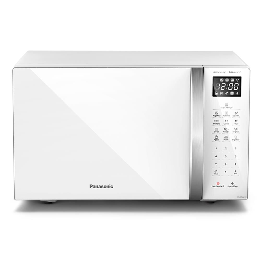 Microondas Panasonic NN-ST65LWRUN com Tecnologia Dupla Refeição 34 L