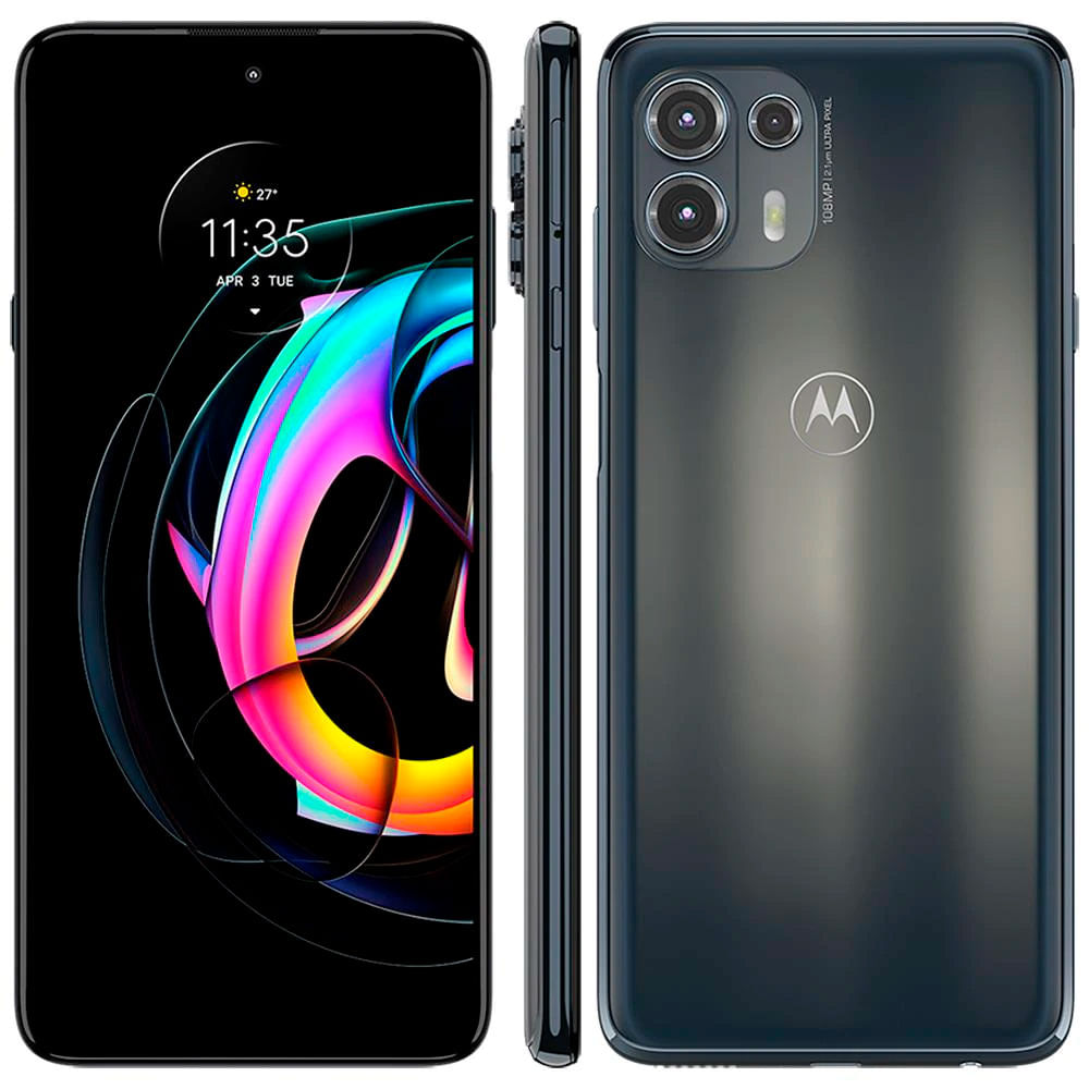 Smartphone Motorola Edge 20 Lite Tela de 6.7”, 5G, 128 GB, 6 GB RAM, Câmera Traseira Tripla, Android 11 e Processador Octa Core