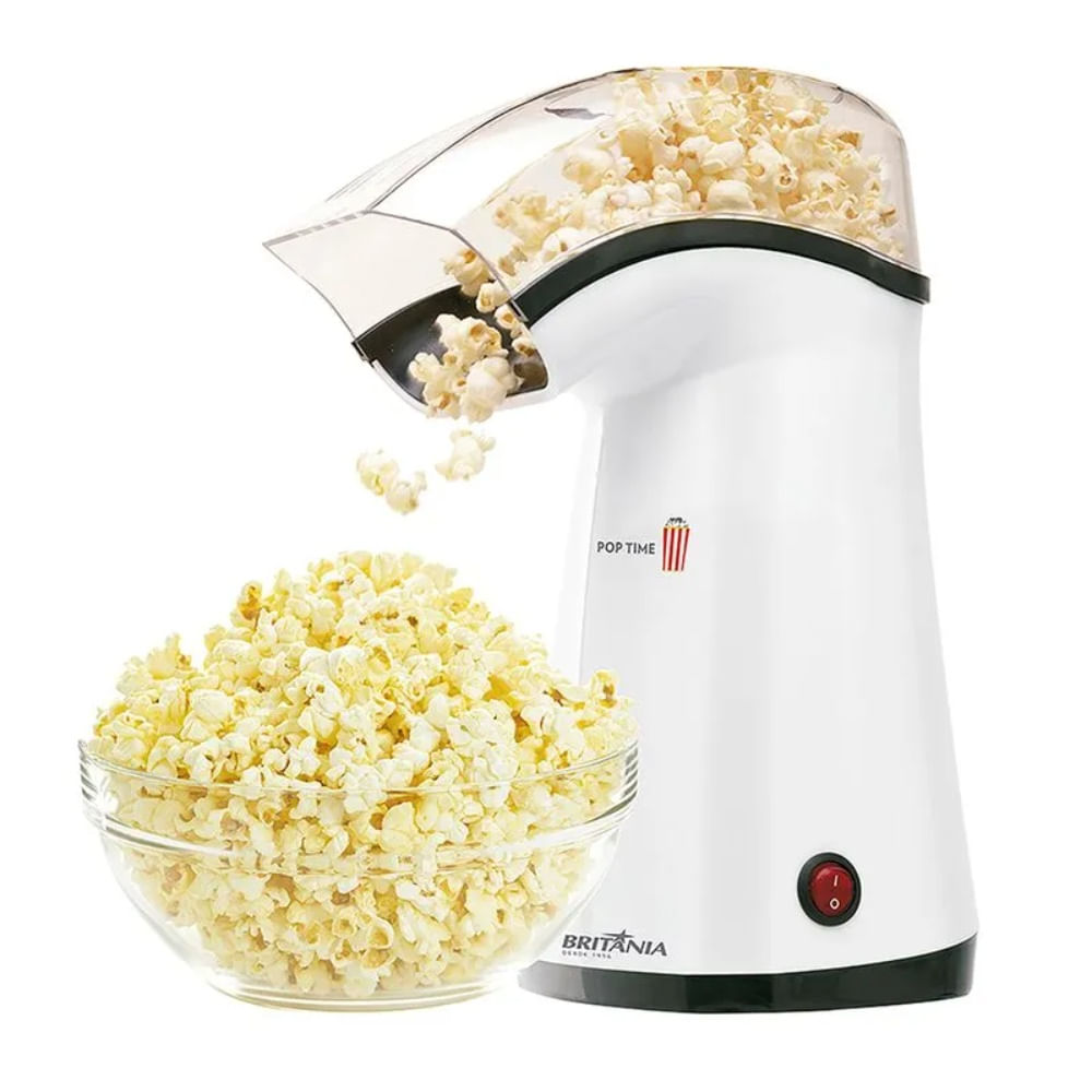 Pipoqueira Britânia Pop Time 1000 W Branca B-02