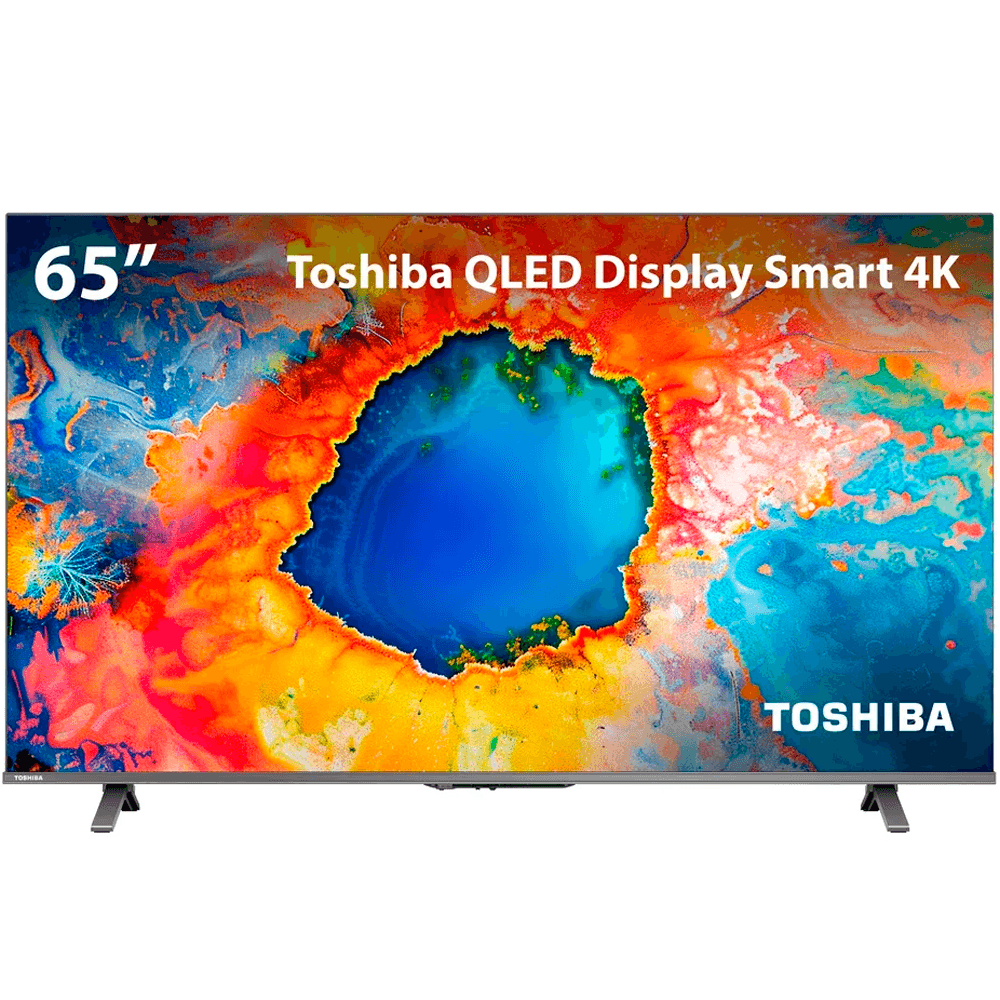 Smart TV 65" Toshiba QLED 4K TB036M com Google TV e Dolby Atmos