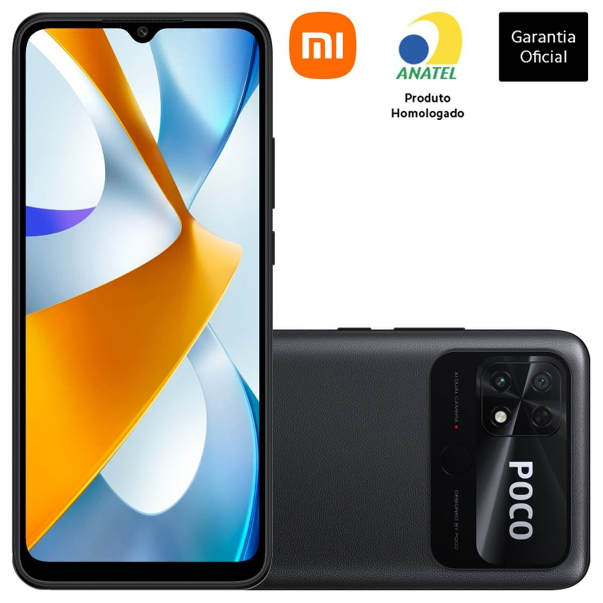 Smartphone Xiaomi Poco C40 64 GB Preto Tela 6.71'' Câmera Traseira 13MP 4 GB Ram