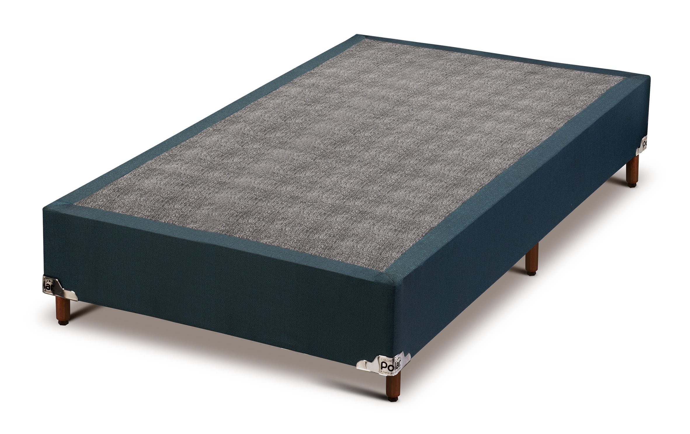 Base Box Casal Polar Jasmim 138x188x38cm Azul