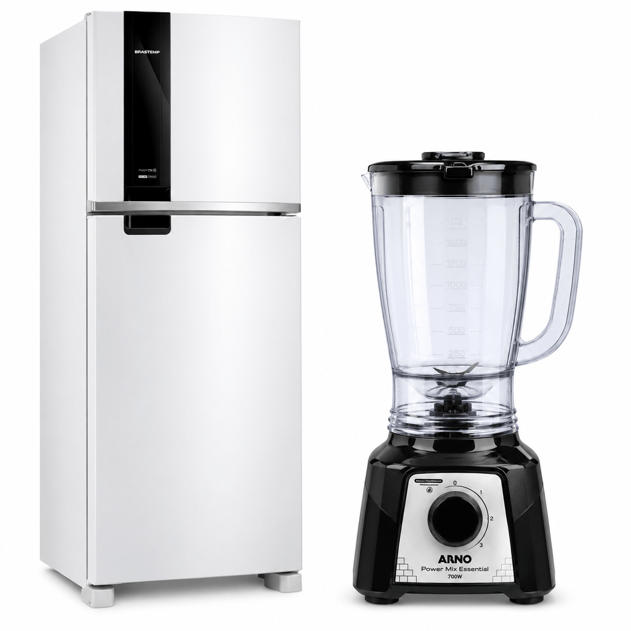 Combo Geladeira Brastemp Frost Free 385 L com Liquidificador Arno