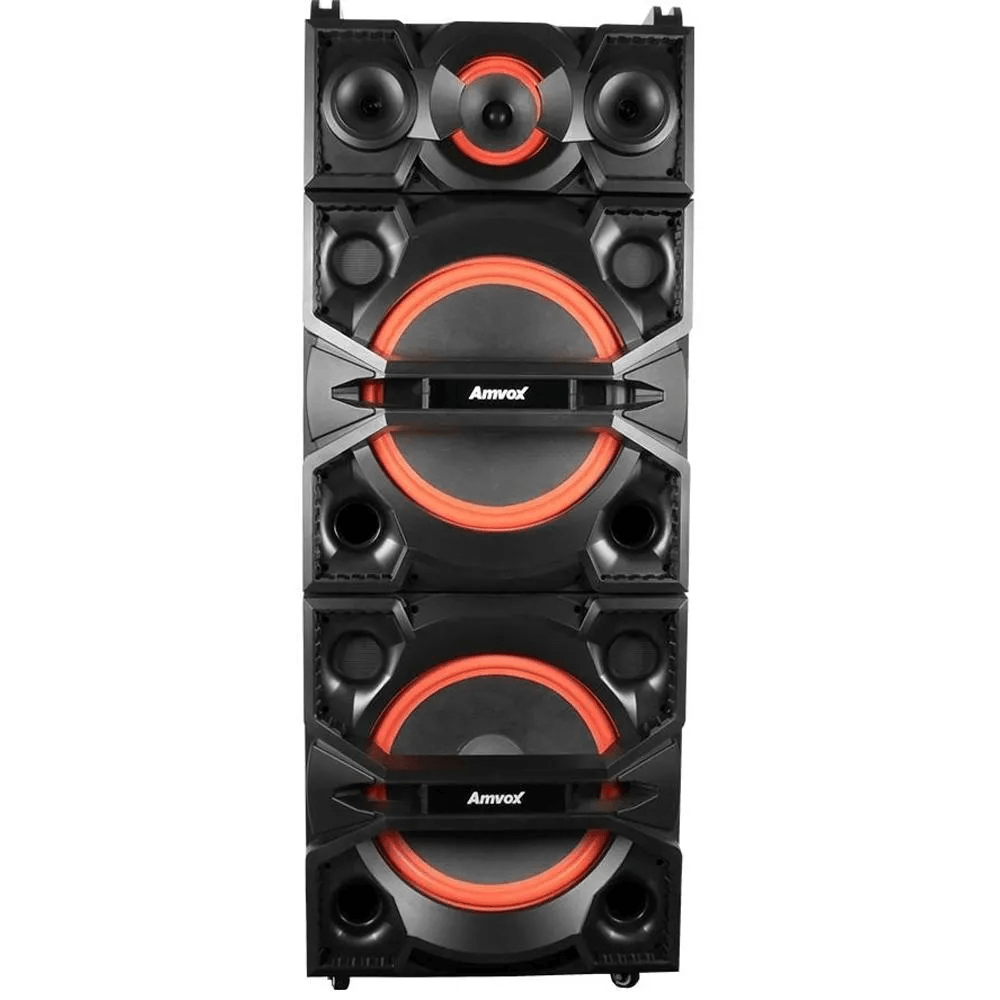 Caixa Amplificada Amvox ACA2500 Preta Bluetooth 2500 W Rms