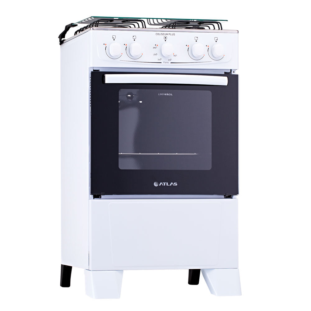 Fogão Atlas Coliseum Plus 4 bocas com Forno de 50 L Acendimento Manual