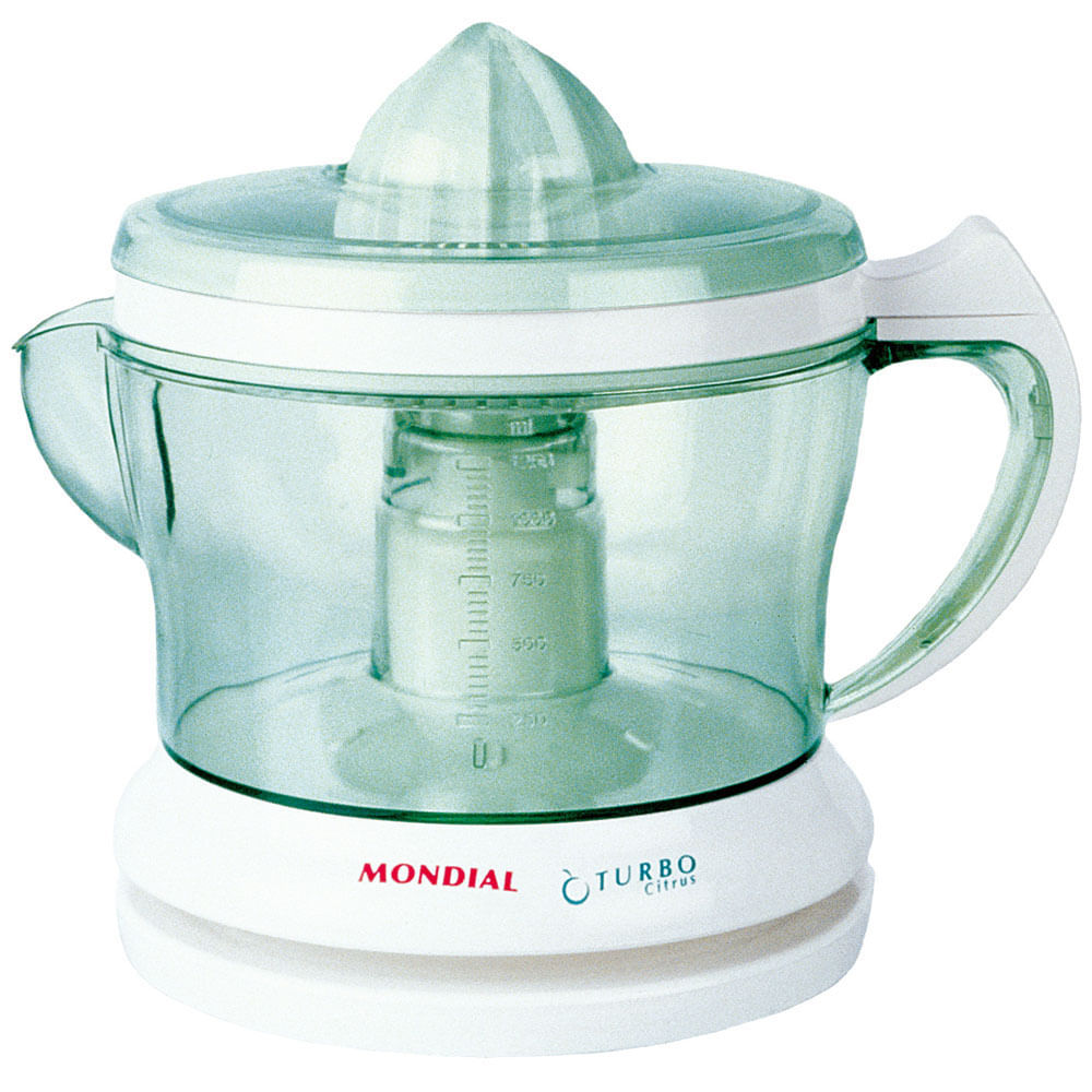 Espremedor de Frutas Mondial Turbo Citrus E-01, 25 W, 110V, 1,25 L Branco