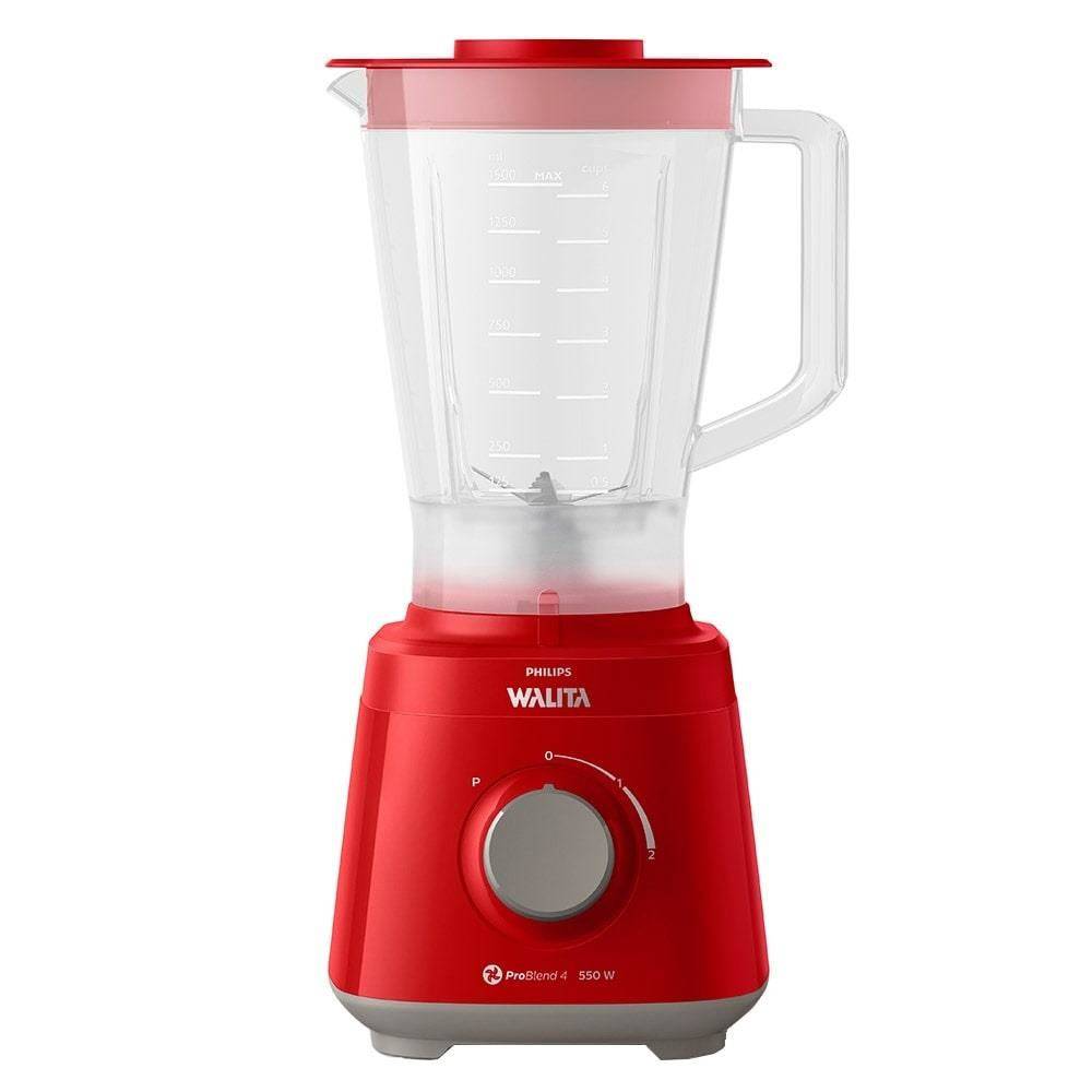Liquidificador Philips Walita Daily 550 W, 2 Velocidades, Vermelho
