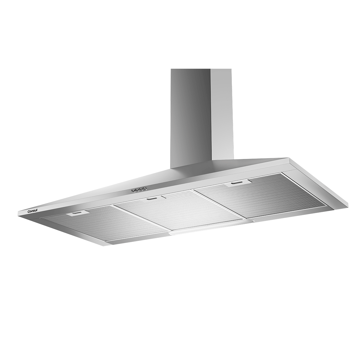 Coifa de Parede Consul 90cm Inox Piramidal 5 e 6 bocas com Duplo Filtro CA090BR