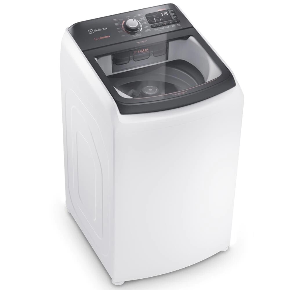 Lavadora de Roupas 14kg Electrolux LEC 14 Premium Care com Cesto Inox, Jet&clean e Time Control