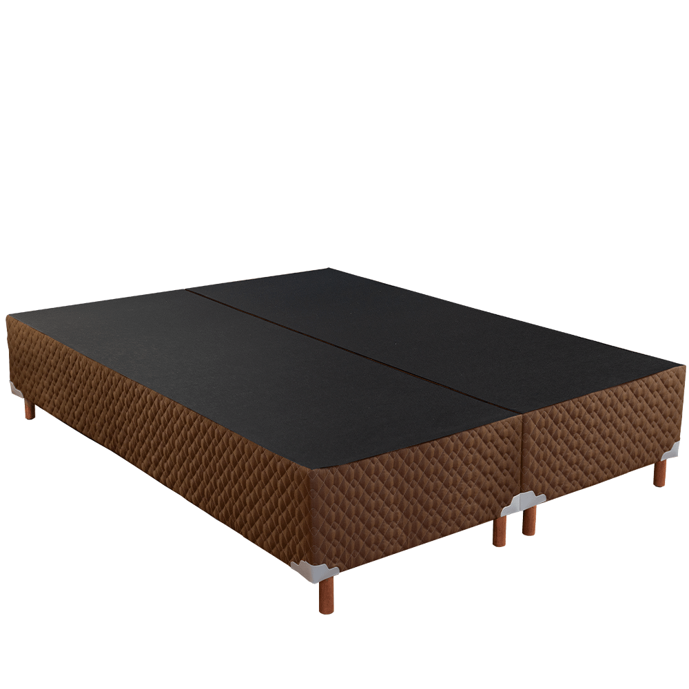 Base Box Casal Queen Bipartido Paropas Vitally 158x198cm Cereja