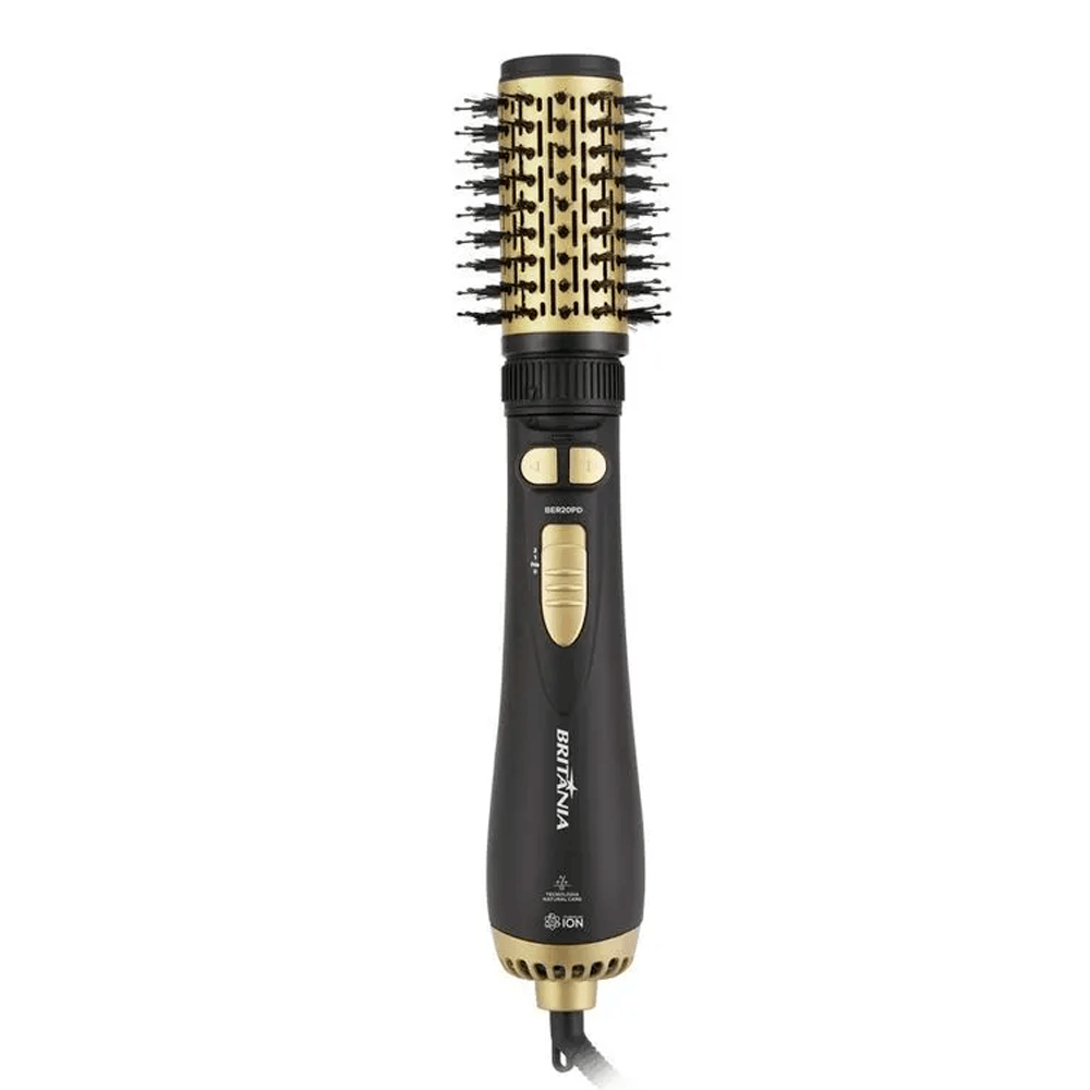 Escova Rotativa Britânia 1300 W 4 em 1 Gold Preto BER20PD