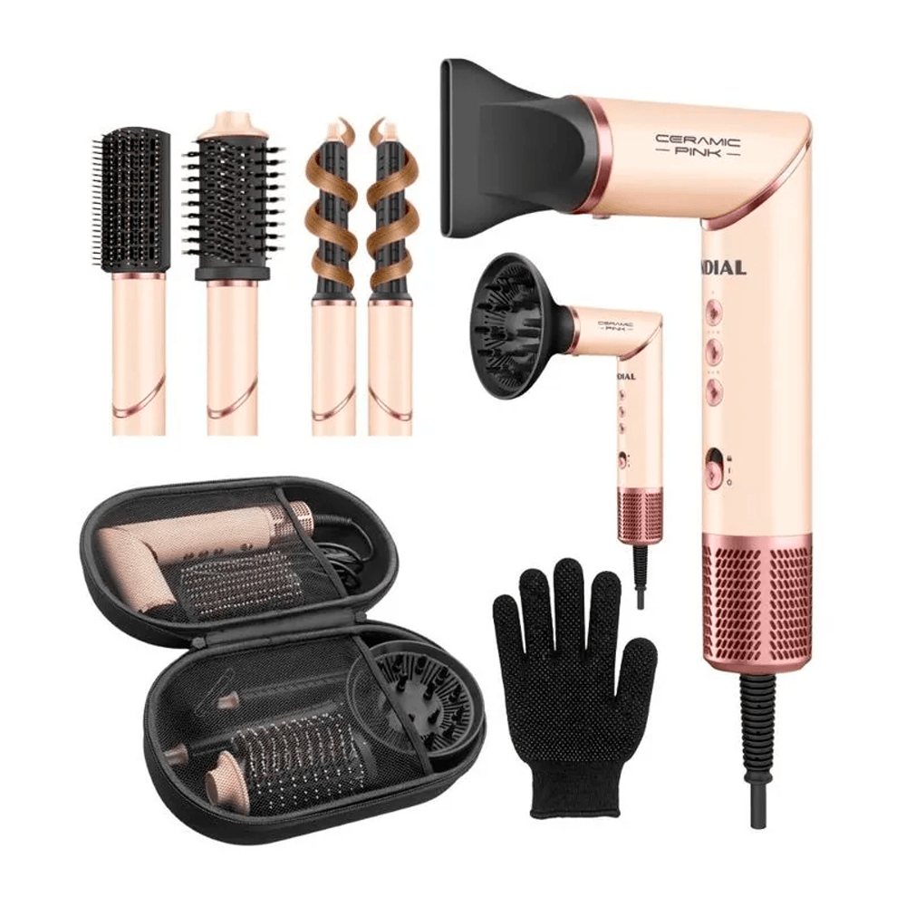 Secador de Cabelo Multifuncional Mondial 5 em 1 1500 W Rosa SM-01