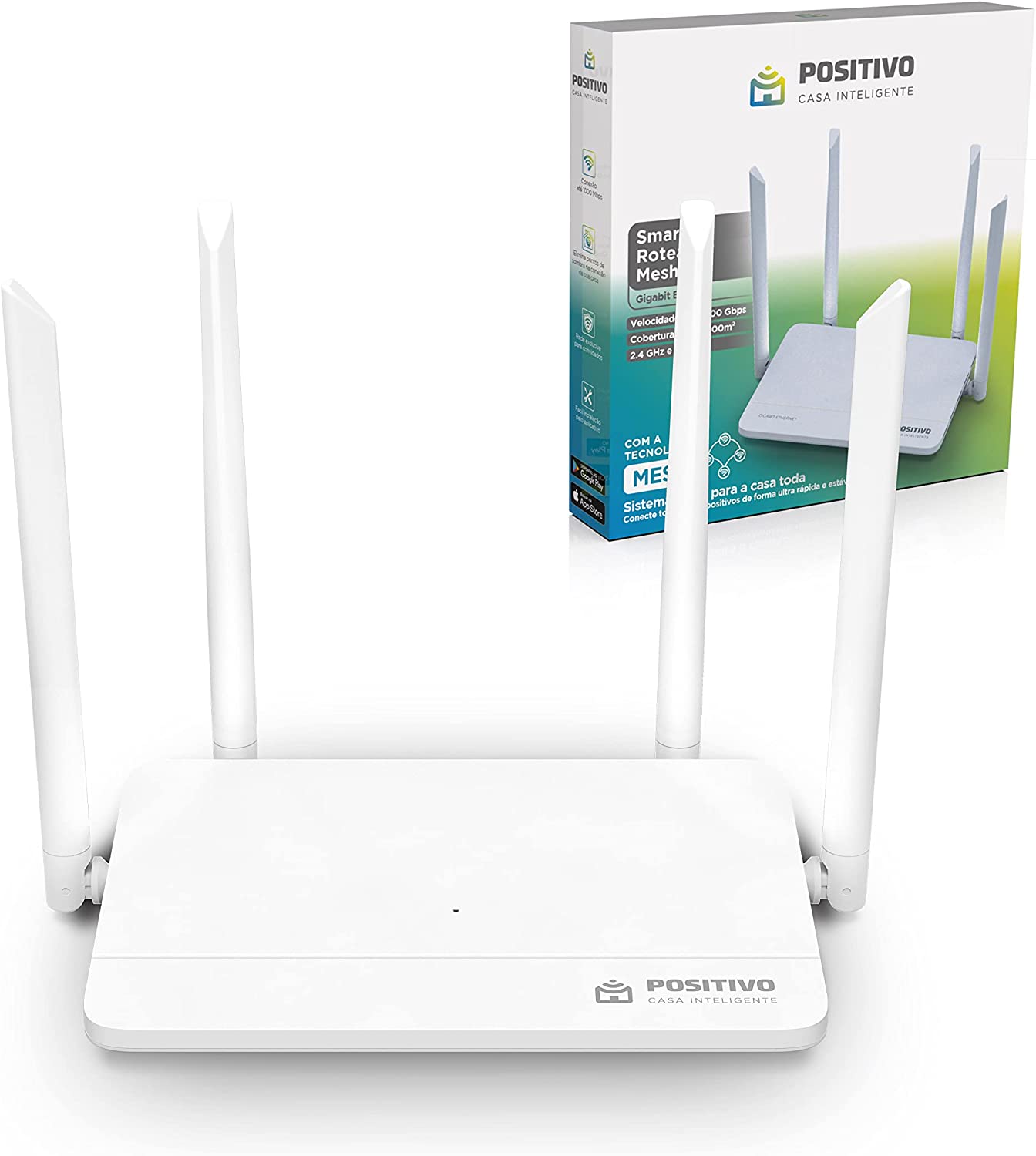 Roteador Smart Mesh Giga Wi-Fi 1000 Megas Dual Band Positivo