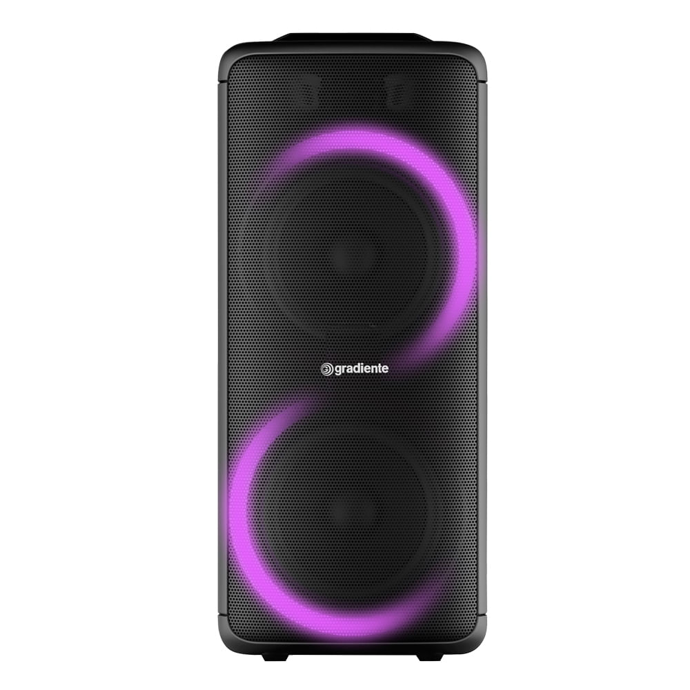 Caixa Amplificada Gradiente GCA203 Extreme Colors Drum Bass, 1000 W Bluetooth, Rádio FM, USB