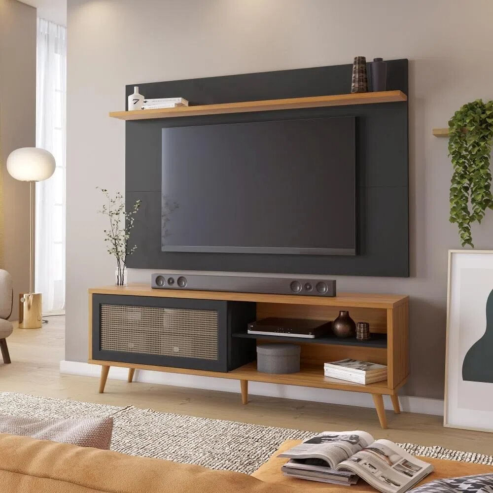 Painel NT 1190 e Rack NT 1175 para TV de 60” Notável Móveis