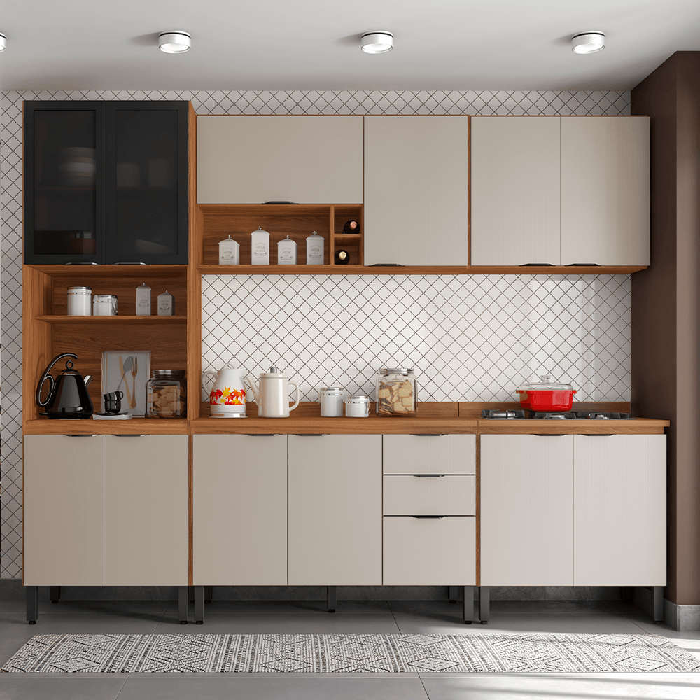Armário de Cozinha Completo 5 Peças Firenze Demóbile