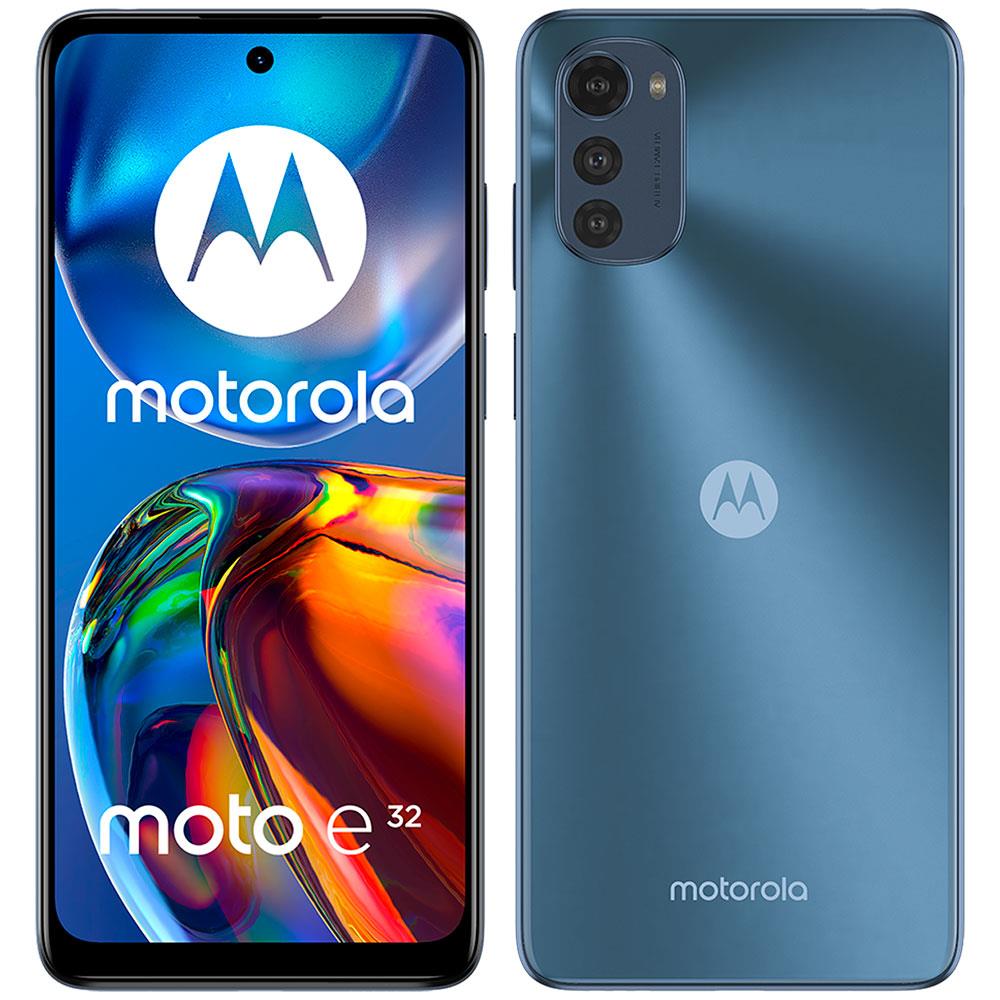Smartphone Motorola Moto E 32 64 GB, 4 GB RAM, Tela de 6.5”, Câmera Traseira Tripla, Android 11 e Processador Octa Core