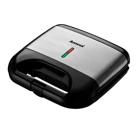 Sanduicheira Grill Amvox Antiaderente AMS500 BLACK