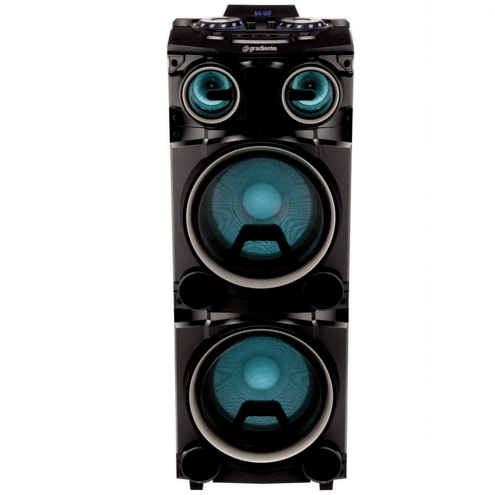 Caixa Amplificada Gradiente GCA103M Power Bass 1500 W com Bluetooth, Rádio FM, USB