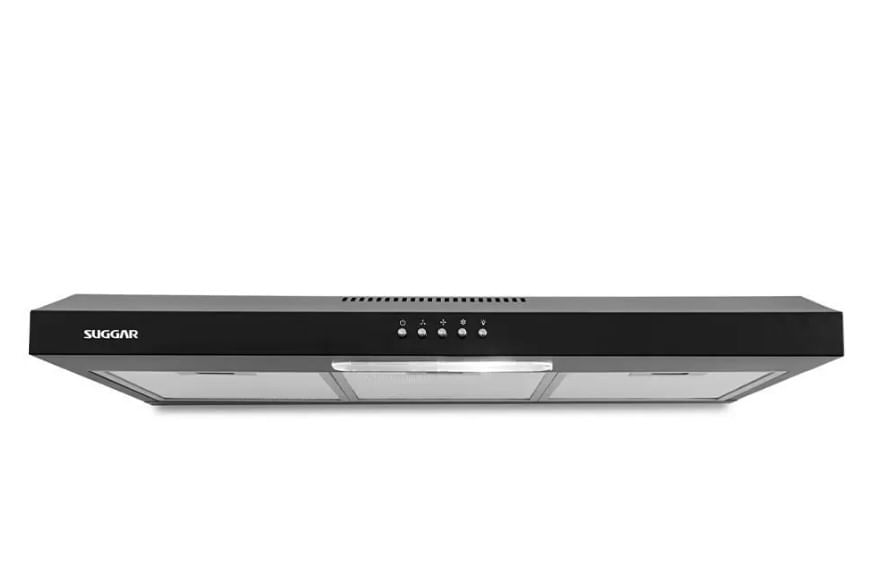 Depurador de ar SUGGAR Preto 80cm DPS181PT, 3 Velocidades com Dupla Filtragem