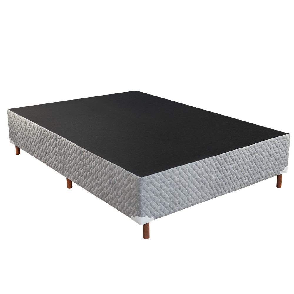 Base Box Casal Paropas Plenus 138x188cm Chumbo