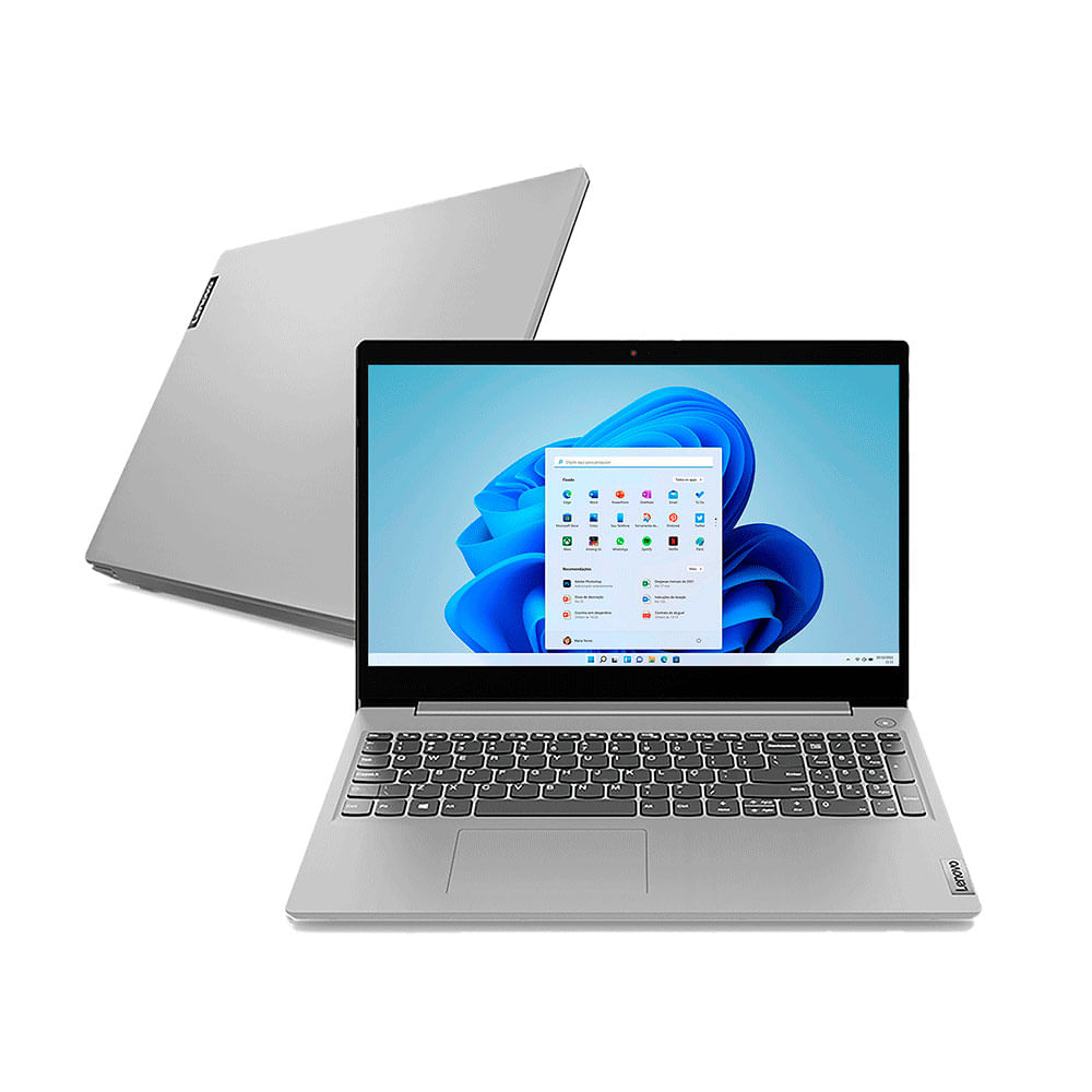 Notebook Lenovo Ultrafino Ideapad 3 AMD Ryzen 7 8 GB RAM 256 GB SSD Tela 15.6"