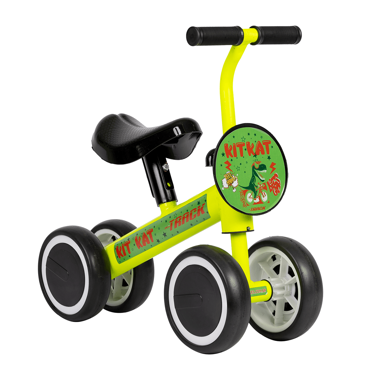 Bicicleta de Equilíbrio sem pedal Kit Kat Track Amarelo Neon
