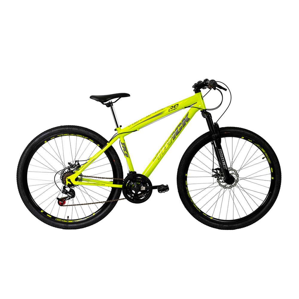 Bicicleta Track Bikes NINER Aro 29 com Freio a disco 21 marchas - Amarelo Neon