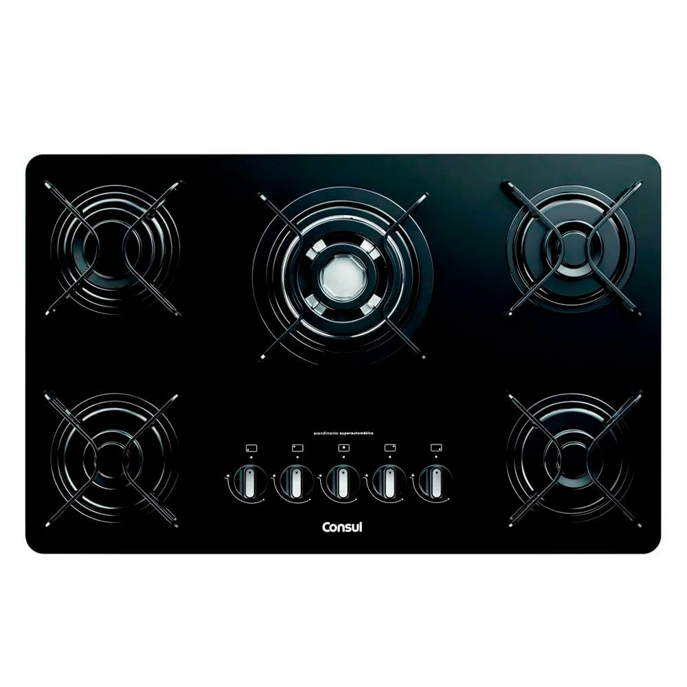 Cooktop 5 bocas Consul com Quadrichama e Acendimento Automático CDD75AE Bivolt