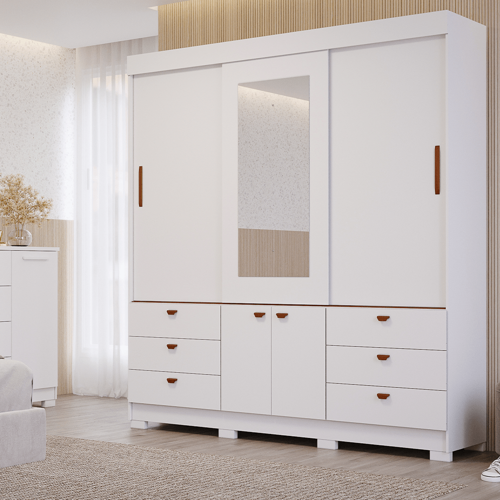 Guarda Roupa 3 portas Alice Panan Móveis