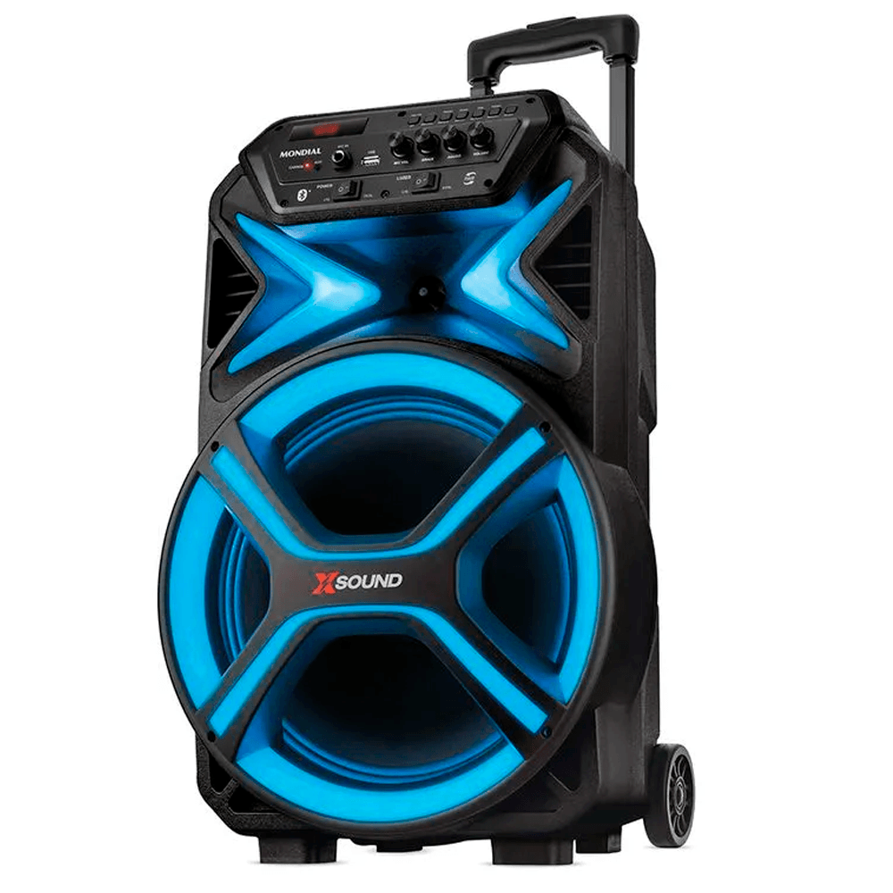 Caixa de Som Bluetooth Mondial 550 W com Rádio FM Preto CM-550-L